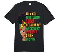 Juneteenth Melanina Mujeres 1865 Mis antepasados no Eran Libres 1776 Comfort Colors Adult Heavyweight T-Shirt