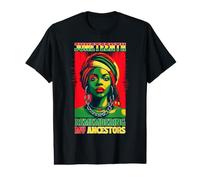 Juneteenth Melanina Mujeres Recordando a mis antepasados RBG Colores Camiseta gráfica económica