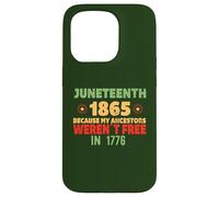 JUNETEENTH Mis antepasados no Eran Libres en 1776 Meme EN LA Espalda Carcasa para iPhone 15 Pro