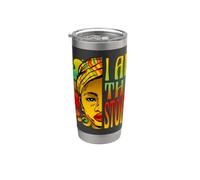 Juneteenth Mujer Soy La Tormenta Negra Historia Vaso térmico de acero inoxidable de doble pared