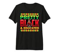 Juneteenth Queen Bae Pretty Black & Educated Melanina Mujeres Camiseta Premium