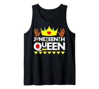 Juneteenth Queen Black Girl Magic Melanina Poppin Girl Power Camiseta sin Mangas