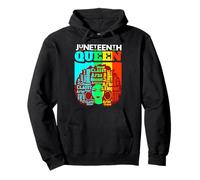 Juneteenth Queen Black Sista Afro Melanin Girl Magic Women Sudadera con Capucha