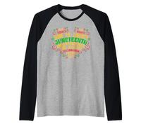Juneteenth Queen Heart Cute Black Girl Magic Melanin Mujer Camiseta Manga Raglan