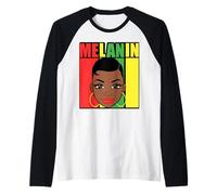 Juneteenth Queen Melanin Mujeres Negro Chica Mágica Chicas Camiseta Manga Raglan