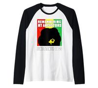 Juneteenth Recordando a mis antepasados Cabello Natural Mujeres Negras Camiseta Manga Raglan
