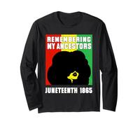 Juneteenth Recordando a mis antepasados Cabello Natural Mujeres Negras Manga Larga