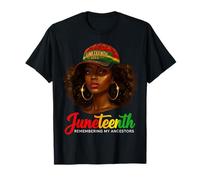 Juneteenth Recordando a mis antepasados Mujeres africanas negras 1865 Camiseta