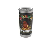 Juneteenth Recordando a mis antepasados Mujeres negras Vaso térmico de acero inoxidable de doble pared