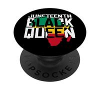 Juneteenth Reina Negra PopSockets PopGrip Adhesivo