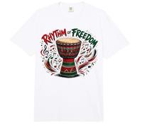 Juneteenth Rhythm of Freedom Djembe Drum Music Comfort Colors Adult Heavyweight T-Shirt