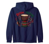 Juneteenth Rhythm of Freedom Djembe Drum Music Sudadera con Capucha