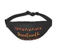 Juneteenth - Riñonera para hombres y mujeres, cinturón ajustable, diseño afroamericano, historia negra, 19 de junio, bolsa de viaje, Black, Talla única, Cinturón de dinero