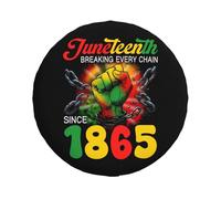 Juneteenth Rompiendo Todas Las Cadenas Desde 1865 Cubierta de Rueda Universales Protector Solar Suave Caso Protector, para Vehiculos, remolques, 16in
