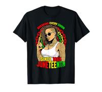 Juneteenth rompiendo Todas Las Cadenas Desde 1865 Loc'd Black Girl Camiseta