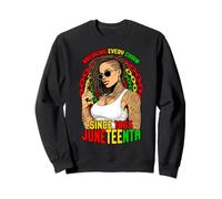 Juneteenth rompiendo Todas Las Cadenas Desde 1865 Loc'd Black Girl Sudadera