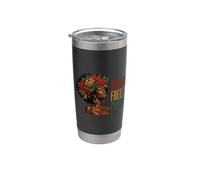 Juneteenth Rooted Free Proud Black Woman Afro Floral Vaso térmico de acero inoxidable de doble pared