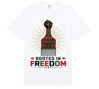 Juneteenth Rooted in Freedom Afro Pick Fist Comfort Colors Adult Heavyweight T-Shirt