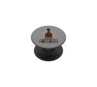 Juneteenth Rooted in Freedom Afro Pick Fist PopSockets PopGrip Adhesivo