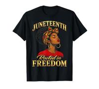 Juneteenth Rooted In Freedom Black Women Camiseta