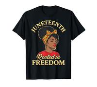 Juneteenth Rooted In Freedom Black Women Camiseta