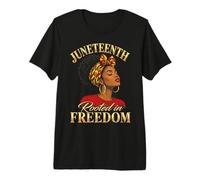 Juneteenth Rooted In Freedom Black Women Camiseta Premium