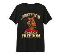 Juneteenth Rooted In Freedom Black Women Camiseta Premium