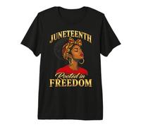 Juneteenth Rooted In Freedom Black Women Camiseta Premium