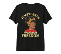 Juneteenth Rooted In Freedom Black Women Camiseta Premium