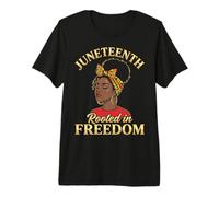 Juneteenth Rooted In Freedom Black Women Camiseta Premium