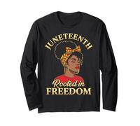 Juneteenth Rooted In Freedom Black Women Manga Larga