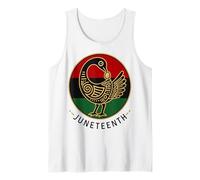 Juneteenth Sankofa Freedom Day Emblem Camiseta sin Mangas