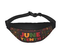 Juneteenth Since 1865 Celebrate Freedom Afican - Riñonera ligera con correa ajustable, Black, Talla única, Cinturón de dinero