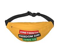 Juneteenth Since 1865 Celebrate Freedom Afican - Riñonera ligera con correa ajustable, Black, Talla única, Cinturón de dinero
