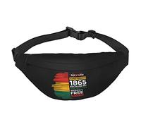 Juneteenth Since 1865 Celebrate Freedom Afican - Riñonera para correr, senderismo, viajes, riñonera de moda con cinturón ajustable, Black, Talla única, Cinturón de dinero
