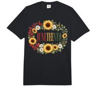Juneteenth Sunflower Butterfly Wreath Freedom Comfort Colors Adult Heavyweight T-Shirt