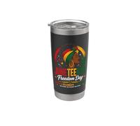 Juneteenth Women Black History Freedom 1865 June 19th Vaso térmico de acero inoxidable de doble pared