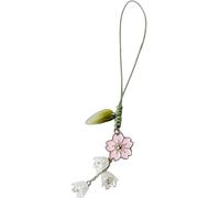 Junfamilee Correa para teléfono celular, dije de flores para teléfono, bonito llavero, llavero de coche, dijes para teléfono celular, metal no precioso, sin piedras preciosas