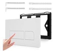 JUNFEIFLUX Placa de pulsador para inodoro, placa de accionamiento para cisterna de 2 cantidades, compatible con Geberit Sigma 01/20/21/30/40/50, UP300, UP320, placa de repuesto de ABS, color blanco