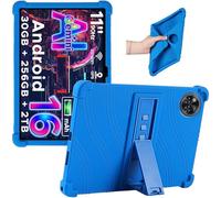 Junfire Funda de silicona para tablet DOOGEE U11 Pro / U11 de 11 pulgadas 2025, funda para tablet DOOGEE U11 Pro Android 16/U11 Android 15 de 11 pulgadas con soporte ajustable, color azul