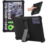 Junfire Funda de silicona para tablet TABWEE T50 de 11 pulgadas Android 16 2025, funda para tablet TABWEE T50 / Blackview Tab 9/90 WIFI de 11 pulgadas con soporte, color negro
