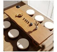 JUNFUNNLE 180CM Mesa Baja Japonesa para el Piso, Mesa de Comedor Grande de Madera para Sala de Estar y Comedor, Tatami meditación altártaro