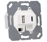 Jung 15CAWW - Cargador USB con 2 puertos USB hembra: 1 puerto USB tipo A, 1 conector tipo C (máx. 3 A)