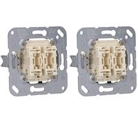 JUNG 535U Mecanismo Pulsador, 10 AX / 250 V, Doble Unipolar NA (Paquete de 2)