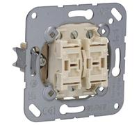 JUNG 539U Mecanismo Pulsador, 10 AX / 250 V, Doble Conmutador