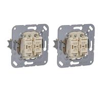 JUNG 539U Mecanismo Pulsador, 10 AX / 250 V, Doble Conmutador (Paquete de 2)