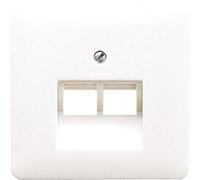 Jung 569-2ua - placa central para toma telefono uae 2x8 polo blanco