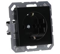 JG A1520 SW - Toma de corriente, Duroplast, serie a, negra