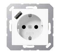 JG A1520-18 AWW - Toma de corriente con cargador USB 1 x tipo a, serie AS/a, blanc