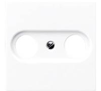 JUNG A561PLTV Placa Central, Duroplástico (Resistente Al Rayado) Brillante, Blanco Marfil